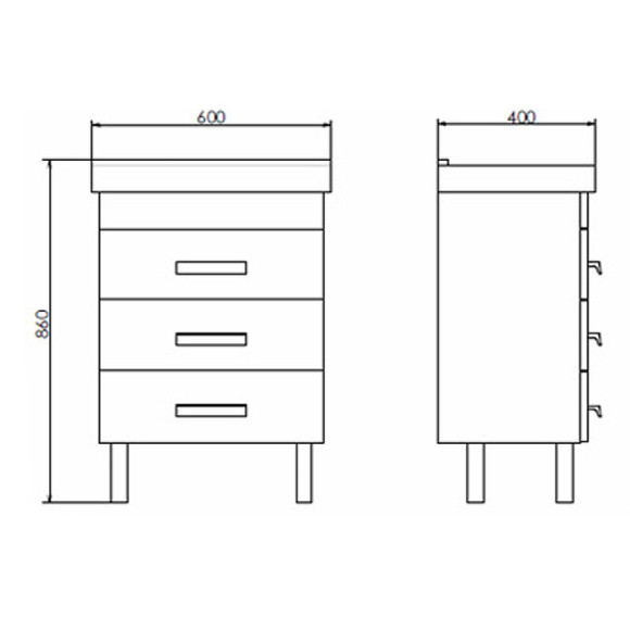 Тумба с раковиной Comforty Никосия 60Н 00004142203 Дуб белый Тумба с раковиной Comforty Никосия 60Н 00004142203 Дуб белый