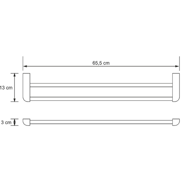Полотенцедержатель WasserKRAFT Kammel K-8340 двойной Хром