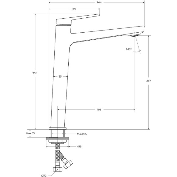 Смеситель для раковины BelBagno Ardente ARDENTE-LMC-CRM-W0 Хром Смеситель для раковины BelBagno Ardente ARDENTE-LMC-CRM-W0 Хром