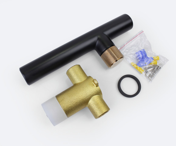 Смеситель для раковины Bronze de Luxe Avantgarde 2021MH Черный Розовое золото