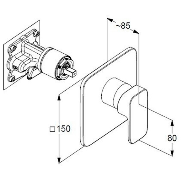 Смеситель для душа Kludi Renon 427555375 Белый матовый Смеситель для душа Kludi Renon 427555375 Белый матовый