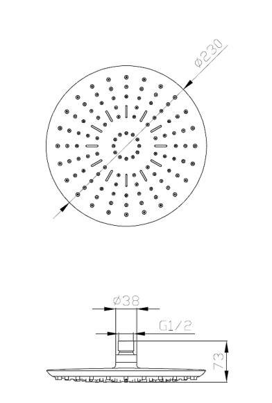 Верхний душ ESKO TS270 black Черный матовый Верхний душ ESKO TS270 black Черный матовый