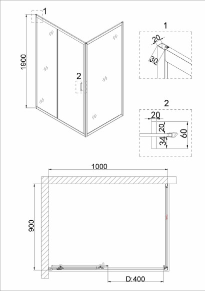 Душевой уголок Niagara Nova 100х90 NG-42-10AG-A90G профиль Холодное золото стекло прозрачное Душевой уголок Niagara Nova 100х90 NG-42-10AG-A90G профиль Холодное золото стекло прозрачное