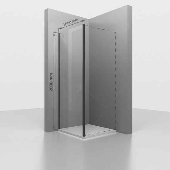 Душевая стенка RGW Z-050-3 100 352253100-14 профиль Черный стекло прозрачное Душевая стенка RGW Z-050-3 100 352253100-14 профиль Черный стекло прозрачное