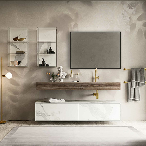 Зеркало Vincea 80 VLM-3VN800B с подсветкой Черное с сенсорным выключателем и диммером