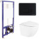 Комплект унитаза BelBagno Uno BB3105CHR/SC с инсталляцией Berges Novum D5 040235 с сиденьем Микролифт и Черной матовой клавишей смыва Комплект унитаза BelBagno Uno BB3105CHR/SC с инсталляцией Berges Novum D5 040235 с сиденьем Микролифт и Черной матовой клавишей смыва