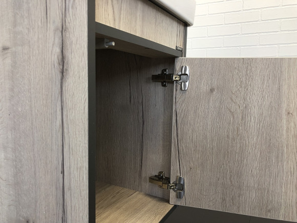Тумба с раковиной Comforty Вена 45 00-00006653 подвесная Дуб дымчатый