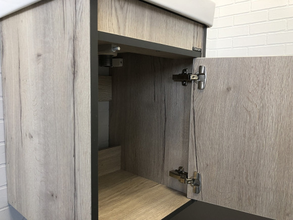 Тумба с раковиной Comforty Вена 45 00-00006653 подвесная Дуб дымчатый