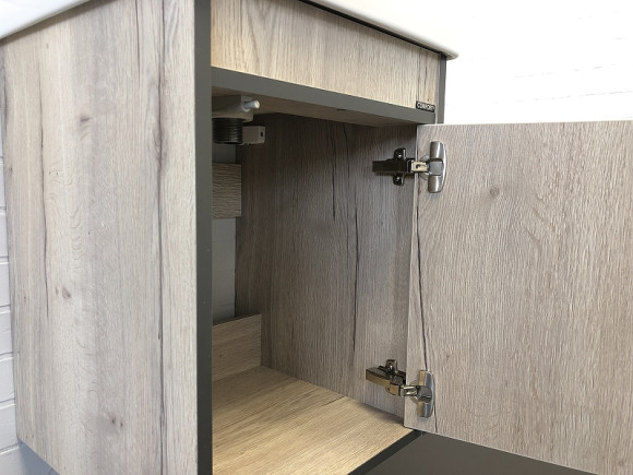 Тумба с раковиной Comforty Вена 45 00-00006653 подвесная Дуб дымчатый