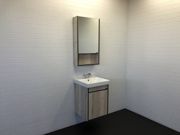 Тумба с раковиной Comforty Вена 45 00-00006653 подвесная Дуб дымчатый