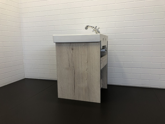 Тумба с раковиной Comforty Вена 45 00-00006653 подвесная Дуб дымчатый