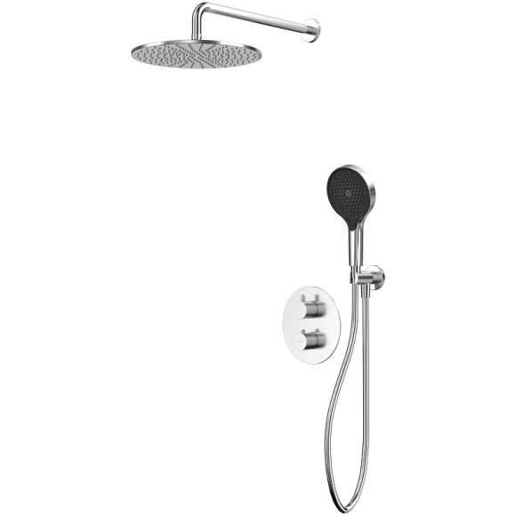 Душевая система Whitecross Y brushed nickel YSET08TOPNIB с термостатом Брашированный никель