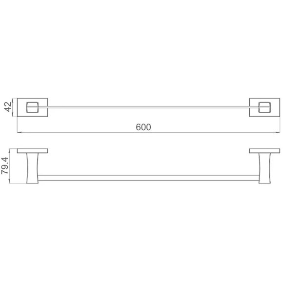 Полотенцедержатель Gappo G0701-6 Черный матовый
