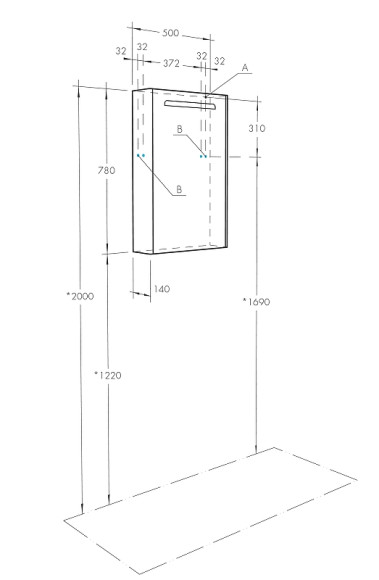 Зеркальный шкаф Aquaton Сильва 50 L 1A215502SIW7L с подсветкой Дуб полярный Зеркальный шкаф Aquaton Сильва 50 L 1A215502SIW7L с подсветкой Дуб полярный