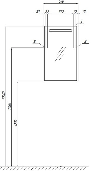 Зеркальный шкаф Aquaton Сильва 50 L 1A215502SIW7L с подсветкой Дуб полярный Зеркальный шкаф Aquaton Сильва 50 L 1A215502SIW7L с подсветкой Дуб полярный
