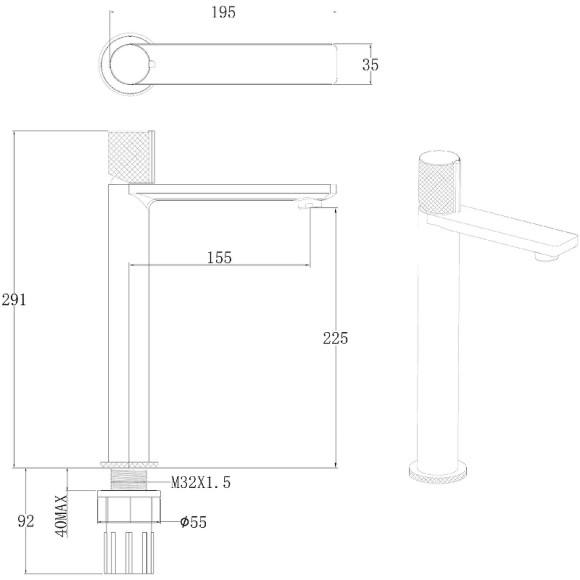 Смеситель для раковины Allen Brau Liberty 5.33002-31 Черный матовый Смеситель для раковины Allen Brau Liberty 5.33002-31 Черный матовый