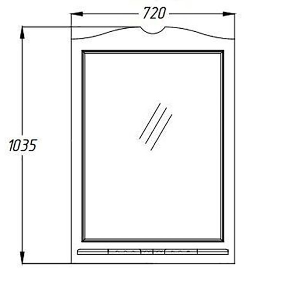 Зеркало Opadiris Тибет 75 00-00002911 Белое матовое