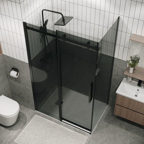Душевой уголок Grossman Classic 110х80 120.K33.04.1180.21.10 профиль Черный матовый стекло тонированное Душевой уголок Grossman Classic 110х80 120.K33.04.1180.21.10 профиль Черный матовый стекло тонированное