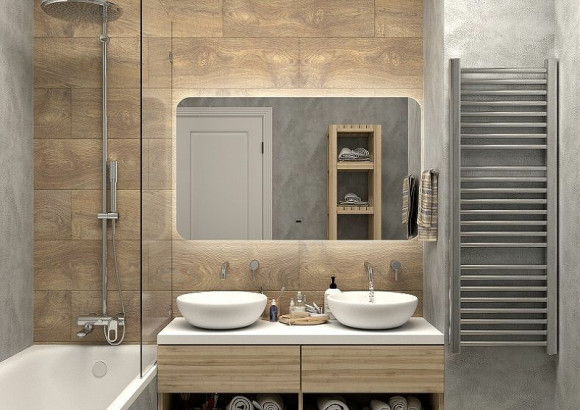 Зеркало Art&Max Ravenna AM-Rav-1200-700-DS-F с подсветкой с бесконтактным выключателем