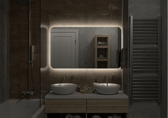 Зеркало Art&Max Ravenna AM-Rav-1200-700-DS-F с подсветкой с бесконтактным выключателем