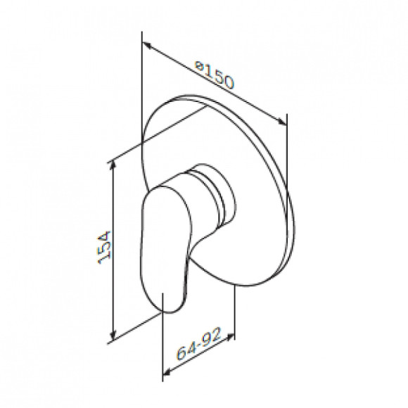 Смеситель для душа AM.PM Like F8075000 Хром Смеситель для душа AM.PM Like F8075000 Хром