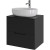 Тумба с раковиной Orange Line 60 Li-60TubMDF+B05-520W подвесная Черная матовая