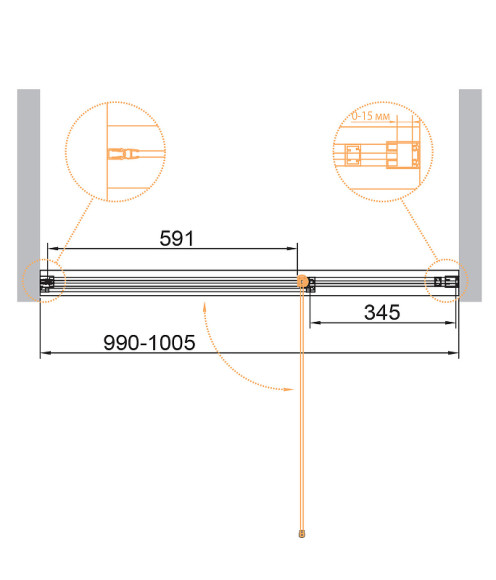 Душевая дверь Cezares Urban 100 URBAN-B-12-100-C-CR профиль Хром стекло прозрачное Душевая дверь Cezares Urban 100 URBAN-B-12-100-C-CR профиль Хром стекло прозрачное