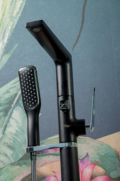 Смеситель для ванны Boheme Venturo 379-B Черный Хром