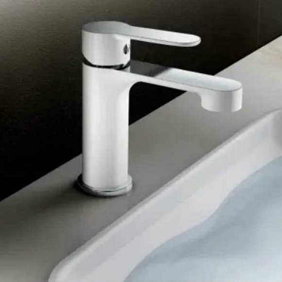 Смеситель для раковины Haiba HB10557-8 Белый Хром Смеситель для раковины Haiba HB10557-8 Белый Хром