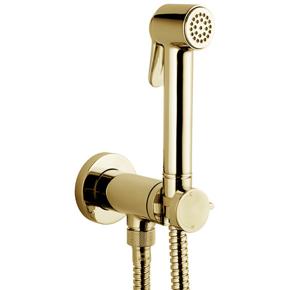 Гигиенический душ со смесителем Bossini Paloma Brass E37005B.021 Золото