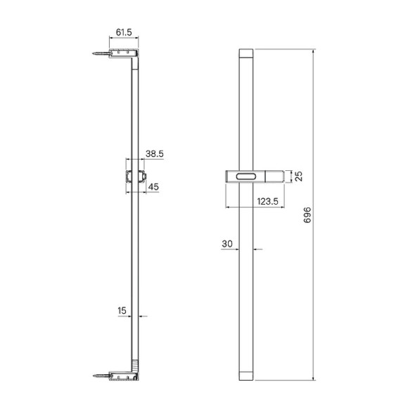 Душевая штанга Iddis Slide SLI70BLi17 Черная матовая