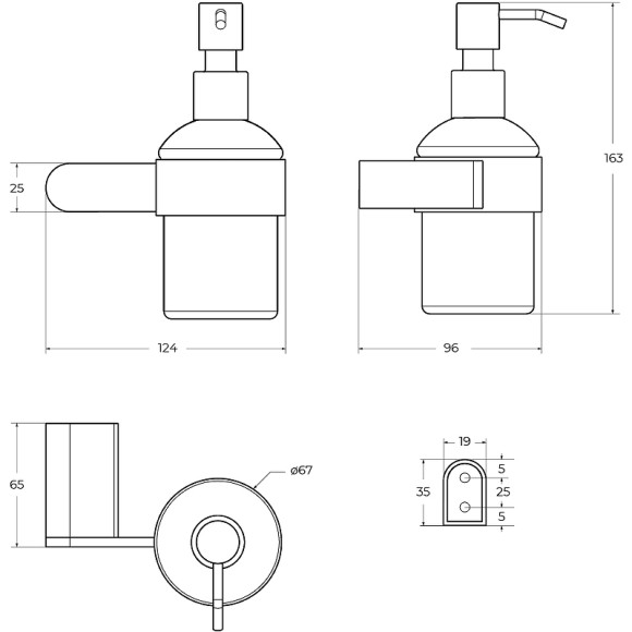 Дозатор для жидкого мыла Cezares Stylus STYLUS-SOIS-V-01 Хром