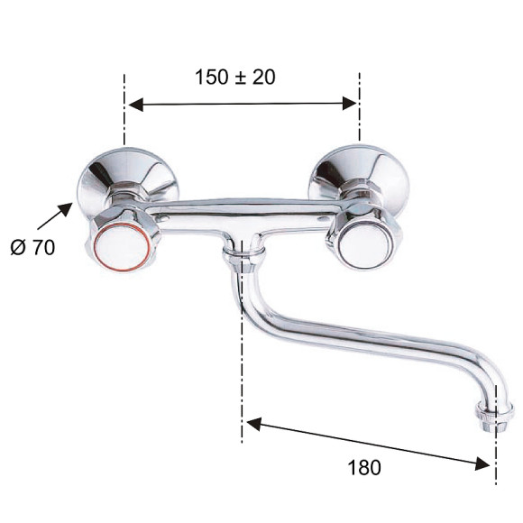 Смеситель для кухни Remer Export 41EX Хром Смеситель для кухни Remer Export 41EX Хром