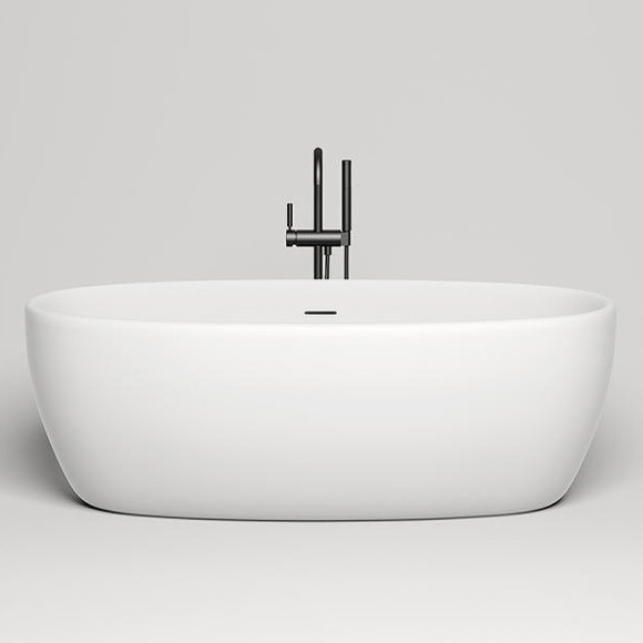 Ванна из искусственного камня Salini Luce 170х85 100121M Белая матовая Ванна из искусственного камня Salini Luce 170х85 100121M Белая матовая