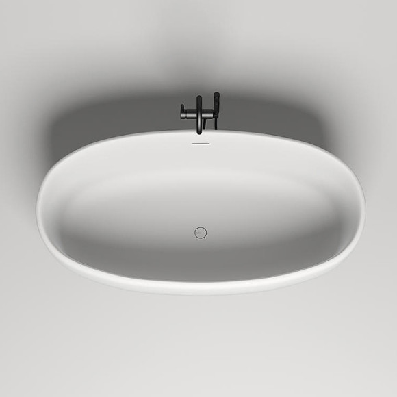 Ванна из искусственного камня Salini Luce 170х85 100121M Белая матовая Ванна из искусственного камня Salini Luce 170х85 100121M Белая матовая