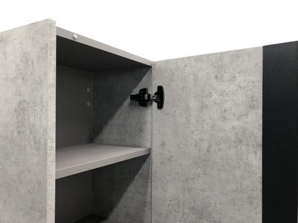 Зеркало со шкафом Comforty Эдинбург 90 00004147981 Бетон светлый Зеркало со шкафом Comforty Эдинбург 90 00004147981 Бетон светлый