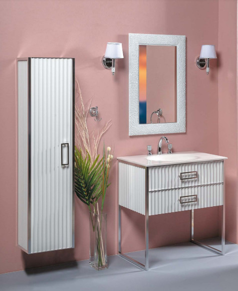 Шкаф пенал Boheme Armadi Art Monaco 35 868-WCR подвесной Белый глянец Хром Шкаф пенал Boheme Armadi Art Monaco 35 868-WCR подвесной Белый глянец Хром