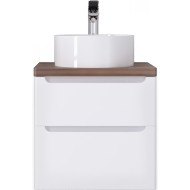 Тумба под раковину Jorno Wood 60 wood.01.60/P/W подвесная Белая