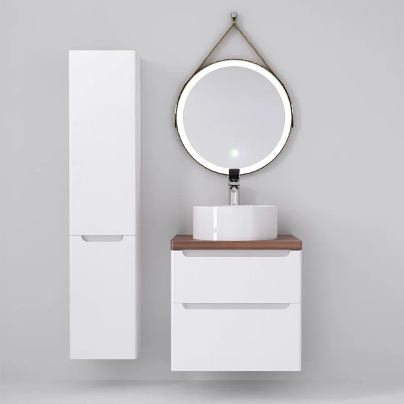 Тумба под раковину Jorno Wood 60 wood.01.60/P/W подвесная Белая Тумба под раковину Jorno Wood 60 wood.01.60/P/W подвесная Белая
