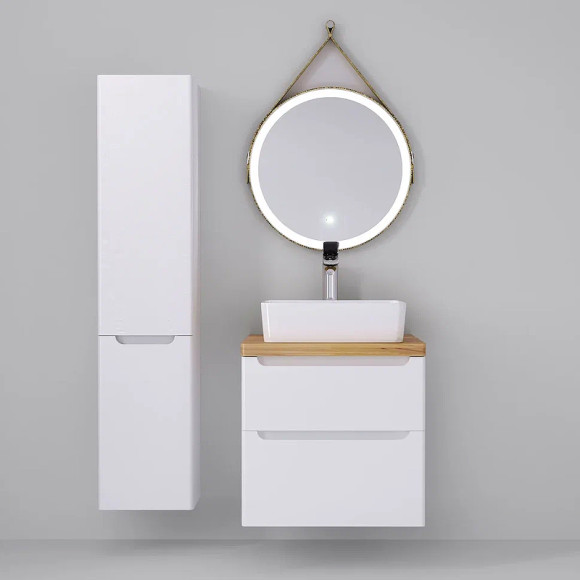 Тумба под раковину Jorno Wood 60 wood.01.60/P/W подвесная Белая Тумба под раковину Jorno Wood 60 wood.01.60/P/W подвесная Белая