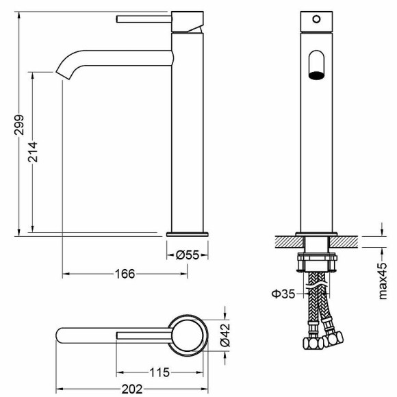 Смеситель для раковины Aquatek Европа AQ1304CR Хром