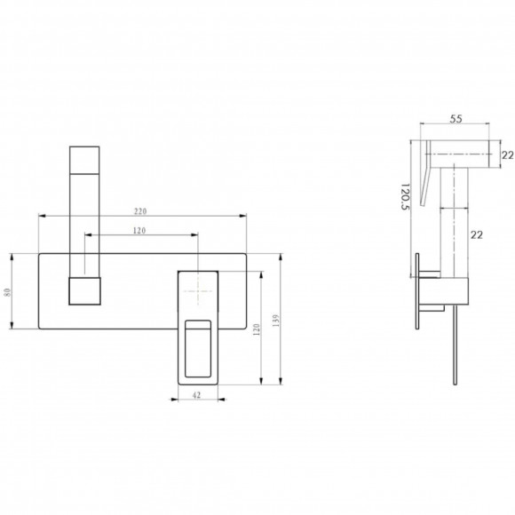 Гигиенический душ со смесителем Boheme Q 147-WCR.2 Белый Хром