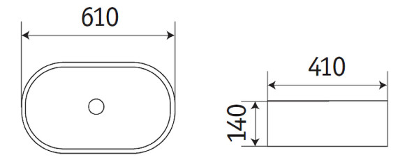 Раковина-чаша CeramaLux 60 78327-1MB Черная матовая