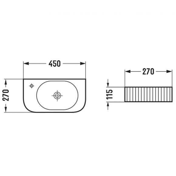 Раковина Vincea 45 L VBS-503 Белая