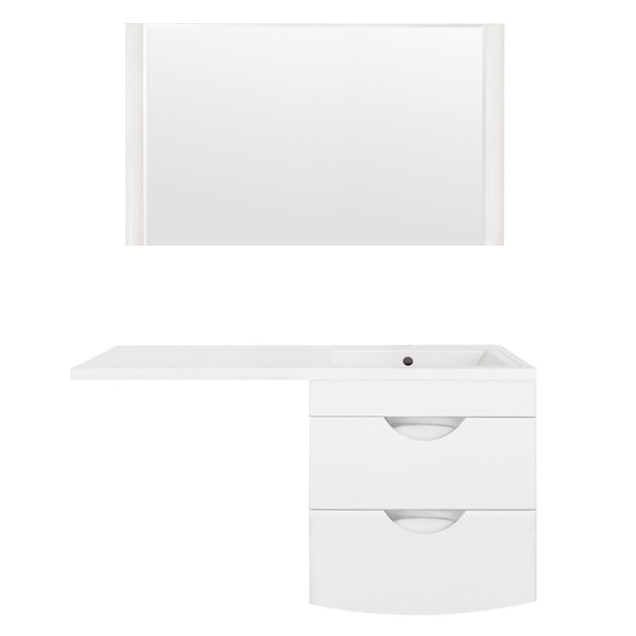 Тумба под раковину Style Line Жасмин 2 120 Люкс Plus подвесная Белый глянец Тумба под раковину Style Line Жасмин 2 120 Люкс Plus подвесная Белый глянец