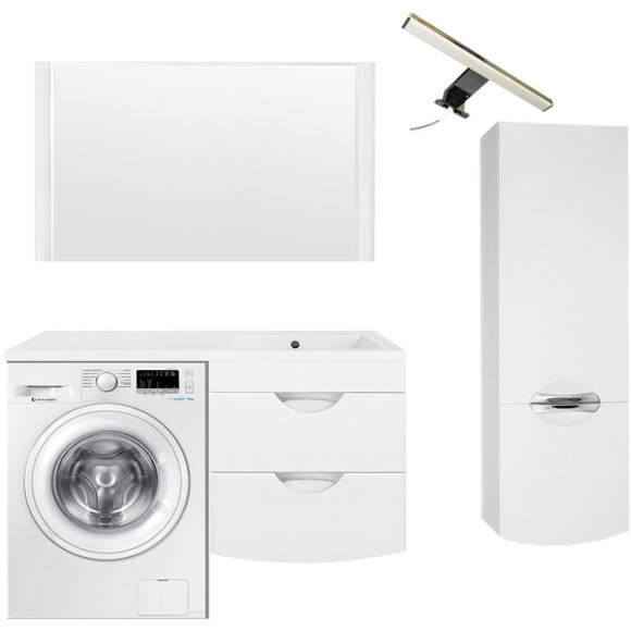 Тумба под раковину Style Line Жасмин 2 120 Люкс Plus подвесная Белый глянец Тумба под раковину Style Line Жасмин 2 120 Люкс Plus подвесная Белый глянец