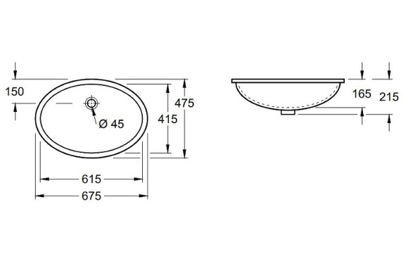 Раковина Villeroy&Boch Evana 67 61440001 Альпийский белый