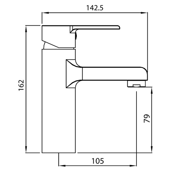 Смеситель для раковины Koller Pool Kvadro Arc KA0200 Хром Смеситель для раковины Koller Pool Kvadro Arc KA0200 Хром