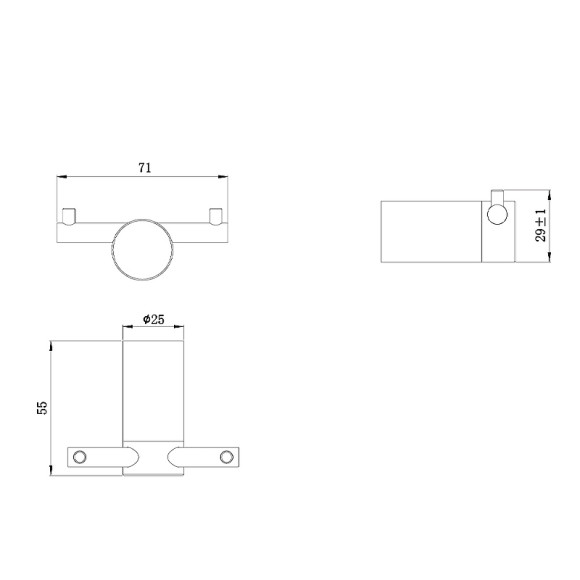Двойной крючок Raiber Graceful RP-80005 Хром Двойной крючок Raiber Graceful RP-80005 Хром