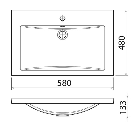 Раковина Florentina Анита 58 10.150.00580.001 Белая Раковина Florentina Анита 58 10.150.00580.001 Белая